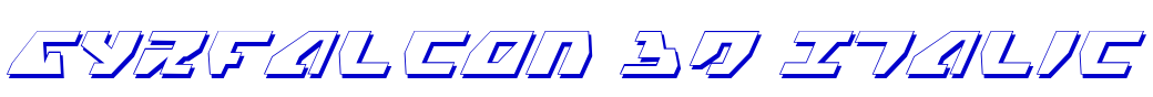 Gyrfalcon 3D Italic шрифт